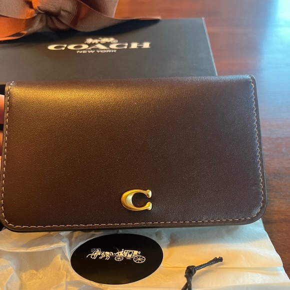 Coach Essential Slim Card Case-Maple - Picture 1 of 8